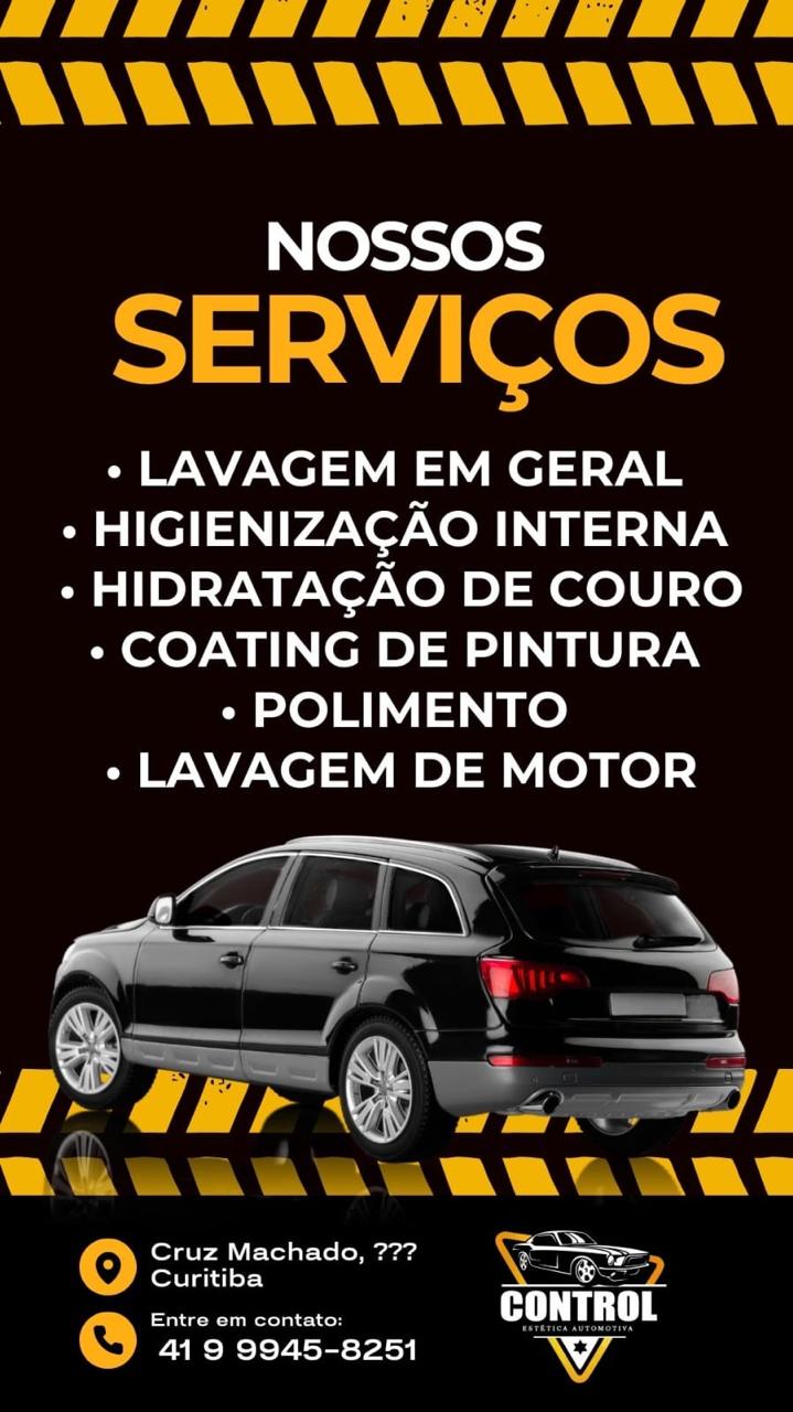 CONTROL ESTÉTICA AUTOMOTIVA - LAVA CAR - ESTACIONAMENTO - INSTALAÇÃO DE RASTREADOR